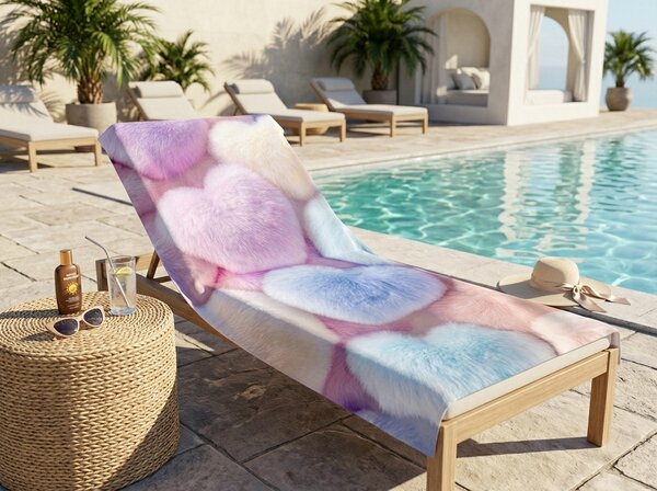 Hitro sušilna plažna brisača PASTELLA barvna 70 x 140 cm, 100% mikrotkanina