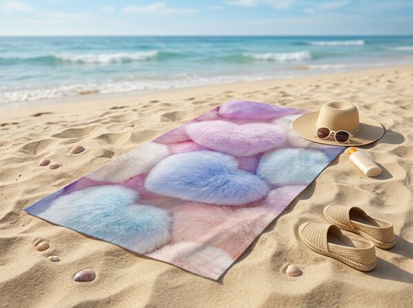 Hitro sušilna plažna brisača PASTELLA barvna 70 x 140 cm, 100% mikrotkanina
