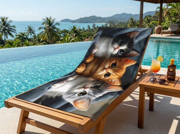 Hitro sušeča se plažna brisača CATTINO barvna 70 x 140 cm, 100% mikrotkanina