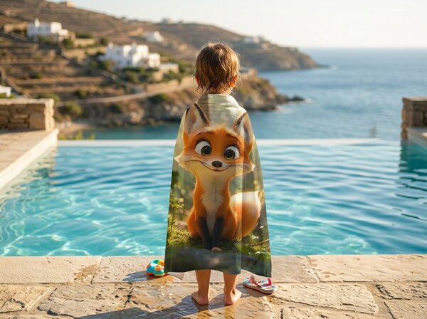 Hitrosušeča plažna brisača VULPINA barvna 70 x 140 cm, 100% mikrotkanina