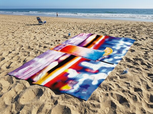 Hitrosušeča XXL plažna brisača FRIZZEL barvna 150 x 210 cm, 100% mikrotkanina