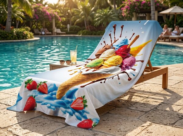 Hitrosušeča XXL plažna brisača DOLCINO barvna 150 x 210 cm, 100% mikrotkanina