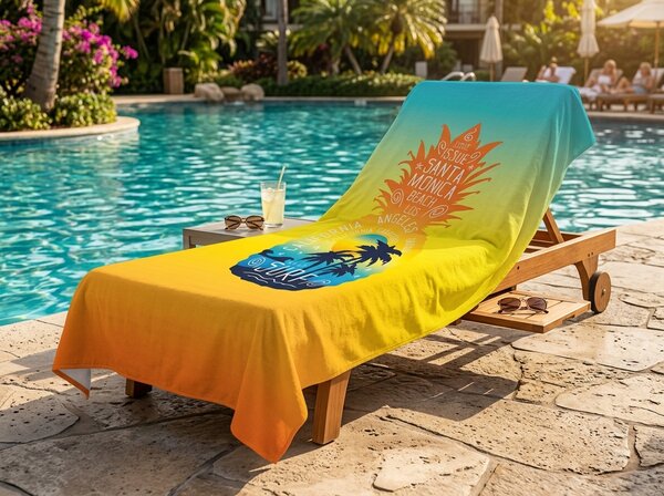 Hitrosušeča XXL plažna brisača ANANARA barvna 150 x 210 cm, 100% mikrotkanina