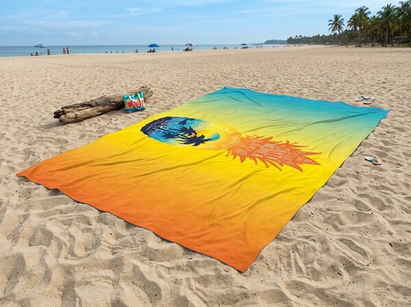 Hitrosušeča XXL plažna brisača ANANARA barvna 150 x 210 cm, 100% mikrotkanina