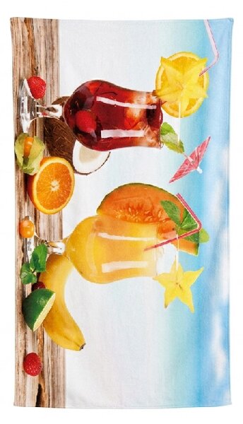 Hitro sušeča XXL plažna brisača DRINKOZA barvna 150 x 210 cm, 100% mikrotkanina