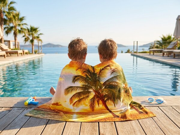 Hitrosušeča XXL plažna brisača SOLIVANA barvna 150 x 210 cm, 100% mikrotkanina