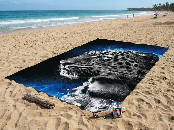 Hitro sušeča XXL plažna brisača LEORIX barvna 150 x 210 cm, 100% mikrotkanina