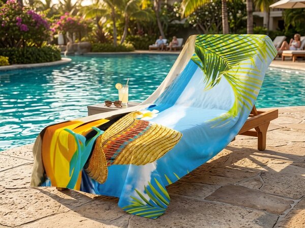 Hitrosušeča XXL plažna brisača SANDORA barvna 150 x 210 cm, 100% mikrotkanina