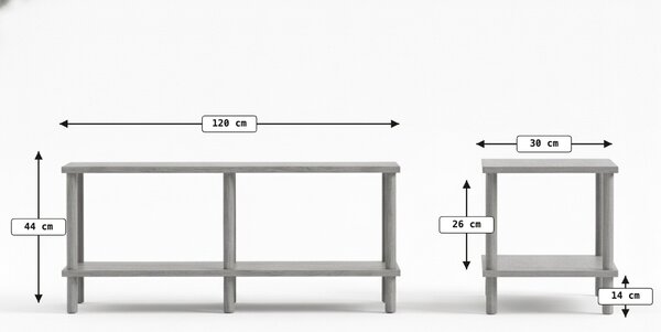 TV omarica SOLE 120 cm, antracit