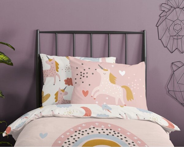 Otroška bombažna posteljnina Good Morning Unicorn, 140 x 220 cm