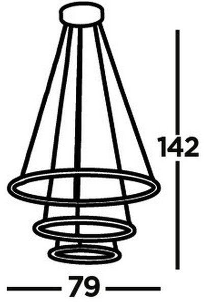 VISEČA NIHALNA LED-SVETILKA Revolve 59.81 W 7195 lm 3000 K 220-240 V