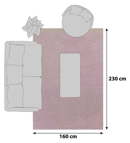 Mömax Preproga Z Visokim Florom Ata, Roza, 160x230cm