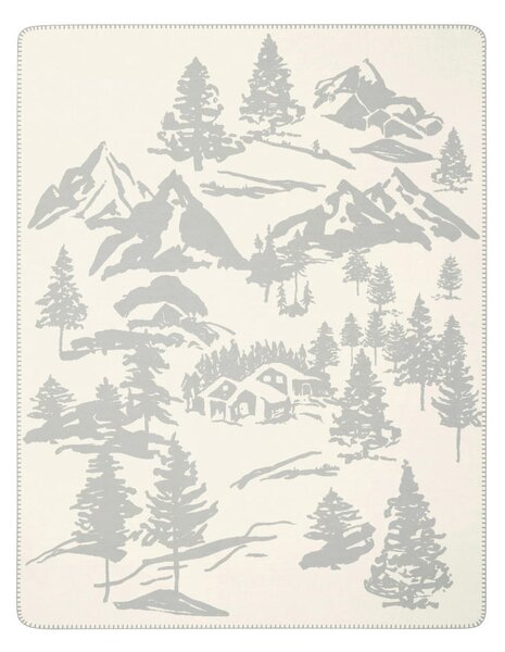 ODEJA Alpine Collection 2026 150/200 cm krem barve, svetlo siva