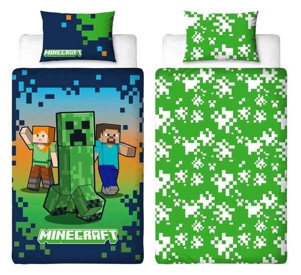 Otroška posteljnina MINECRAFT HEROES barvna Dimenzije posteljnine: 70 x 80 cm | 140 x 200 cm