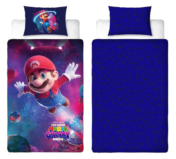 3D bombažna posteljnina MARIO GALAXY barvna, 100% bombaž Dimenzije posteljnine: 70 x 80 cm | 140 x 200 cm