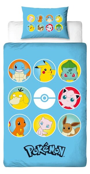 Otroška posteljnina POKÉMON TEAM barvna Dimenzije posteljnine: 70 x 80 cm | 140 x 200 cm