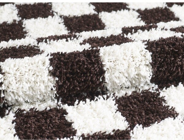 Rjava/kremno bela preproga 80x150 cm Grida – ESTE