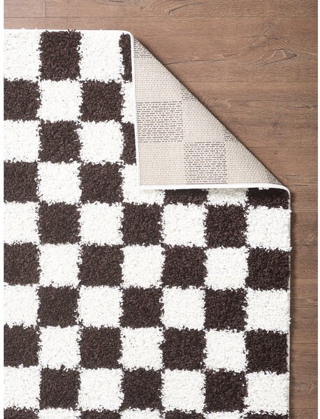 Rjava/kremno bela preproga 80x150 cm Grida – ESTE