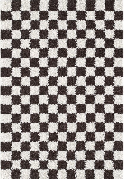 Rjava/kremno bela preproga 80x150 cm Grida – ESTE