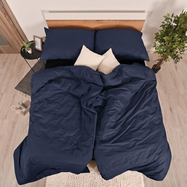 Flanelna posteljnina Navy EMI