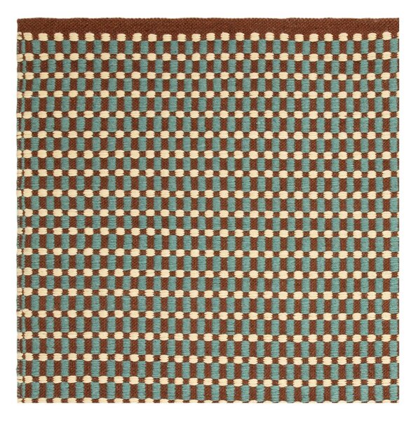 Zelenomodra ročno tkana preproga iz mešanice volne 120x170 cm Ember – MADE