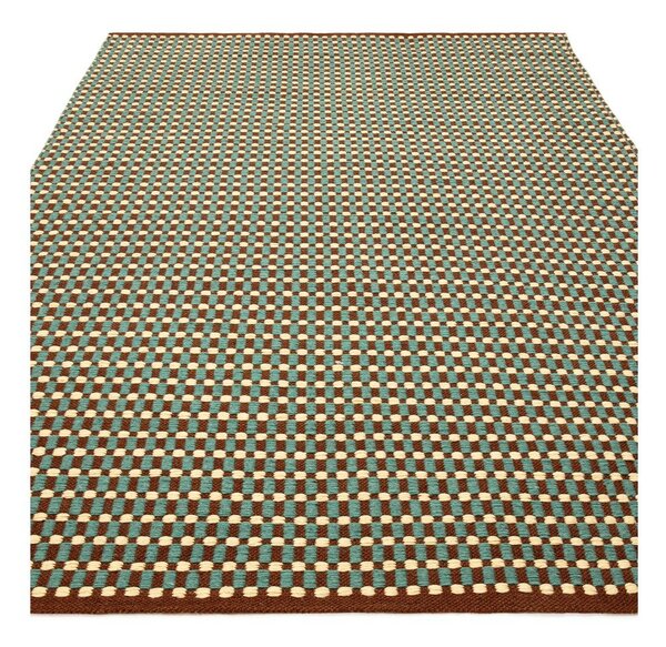 Zelenomodra ročno tkana preproga iz mešanice volne 120x170 cm Ember – MADE