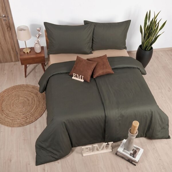 Posteljnina Dark Green saten EMI