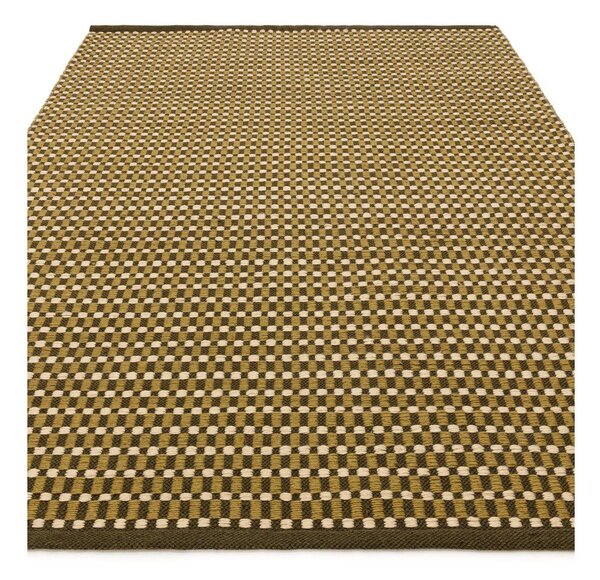Kaki zelena ročno tkana preproga iz mešanice volne 120x170 cm Ember – MADE