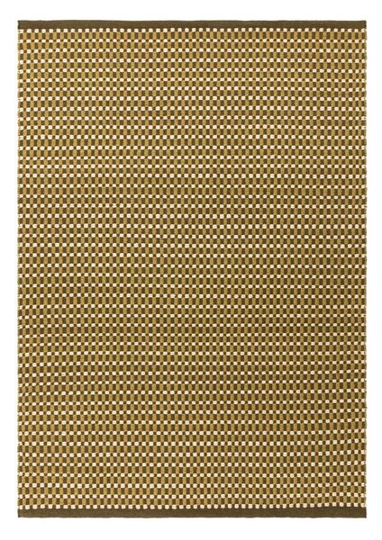 Kaki zelena ročno tkana preproga iz mešanice volne 120x170 cm Ember – MADE