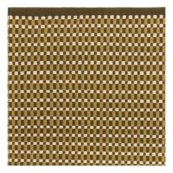 Kaki zelena ročno tkana preproga iz mešanice volne 120x170 cm Ember – MADE