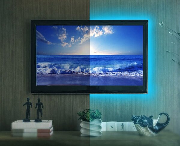 LED osvetlitev televizorja RGB 4 x 50 cm USB LED trak set AKCIJA