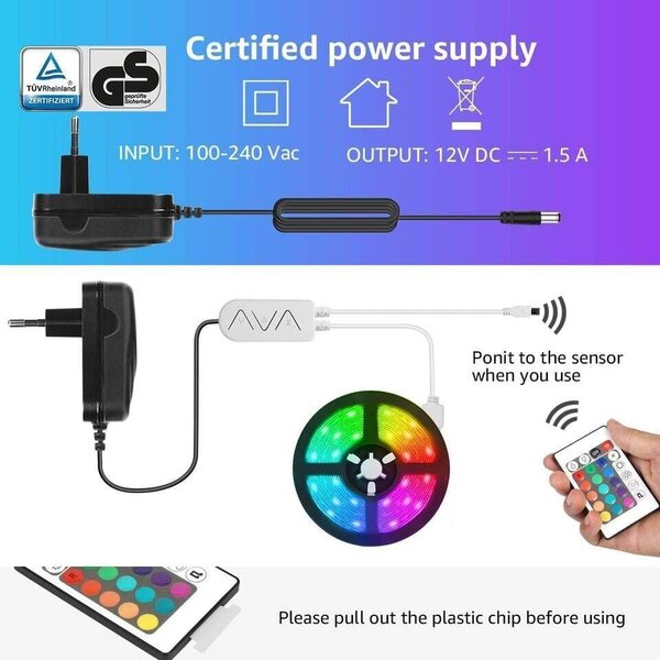 5m Set LED trak RGB IP20 - glasbeni