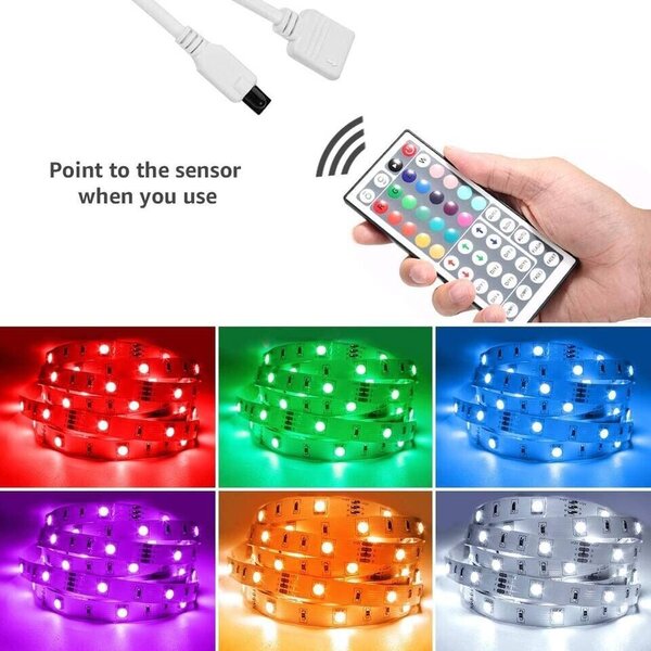 10m Set LED trak RGB IP20 - 2x5m 44 tipk + napajalnik