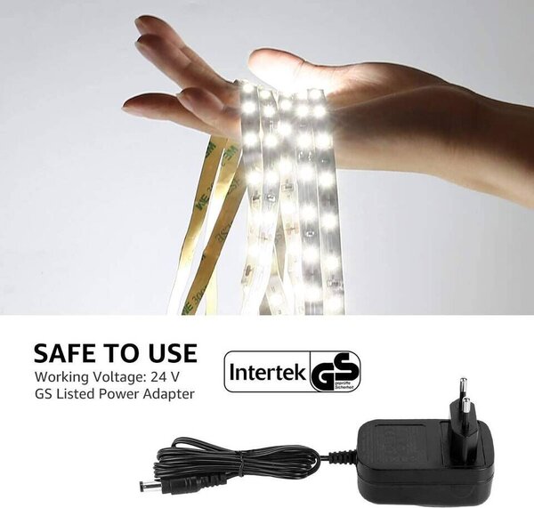 10m Set bel 6000K LED trak IP20 + zatemnilnik