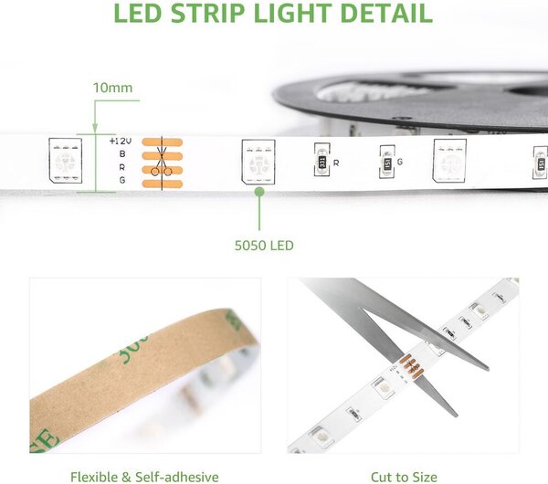 15m Set LED trak RGB IP20 -2x7,5m 5050SMD