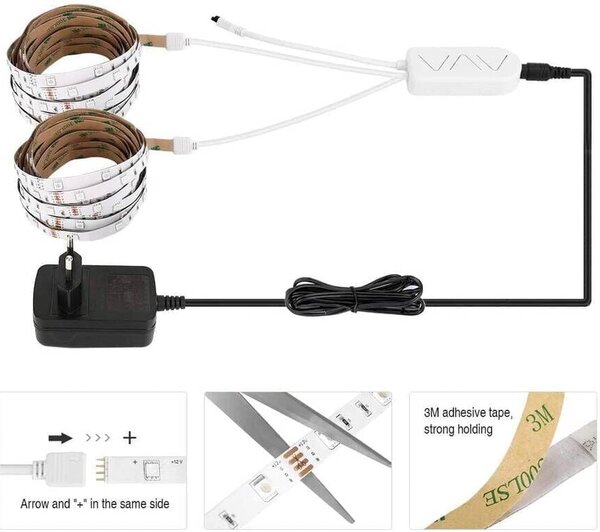 WIFI 10m Set LED trak RGB IP20 - 2x5m 5050 SMD