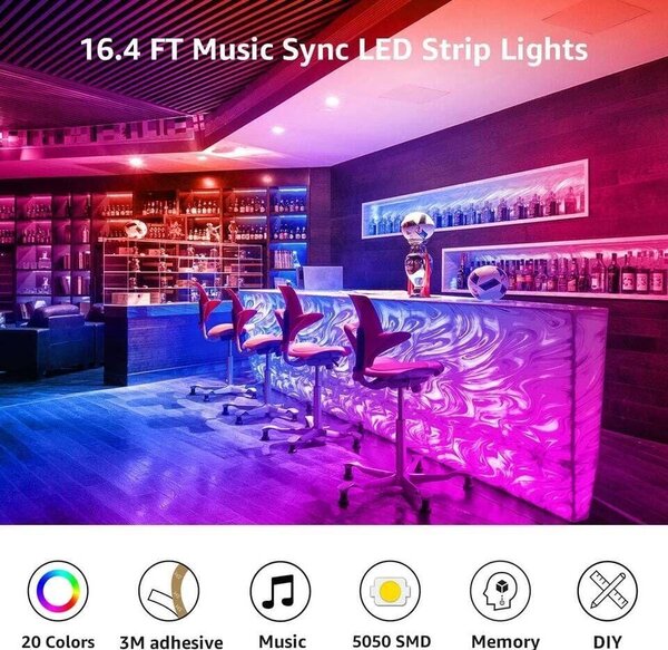 5m Set LED trak RGB IP20 - glasbeni
