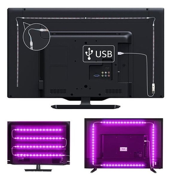 TV LED trak RGB 4x 50cm USB