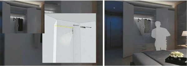 LED trak z detektorjem gibanja 5000K 100cm