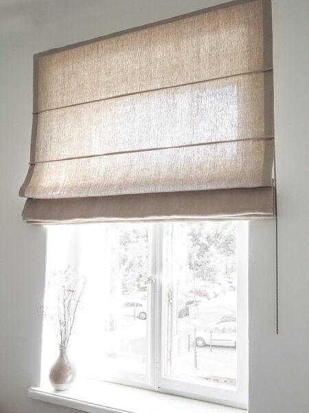 Rimska zavesa šir. 100 cm Heavy Linen 10 barv
