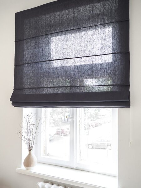 Rimska zavesa šir. 180 cm Heavy Linen 10 barv