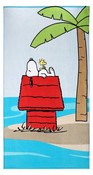 BRISAČA ZA NA PLAŽO Vacation Snoopy 100/180 cm rdeča
