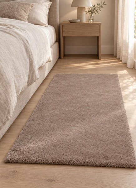 PREPROGA Z VISOKIM FLOROM Lhasa 70/130 cm barve kapučina