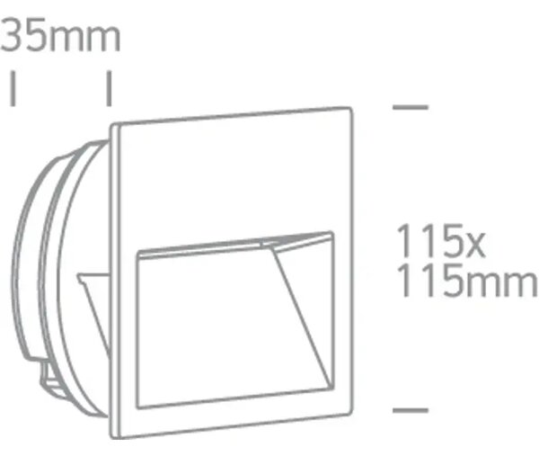 VANJSKA UGRADBENA ZIDNA LED SVJETILJKA 3W CCT IP65 300lm DARK LIGHT CRNA DM68068A/B/V