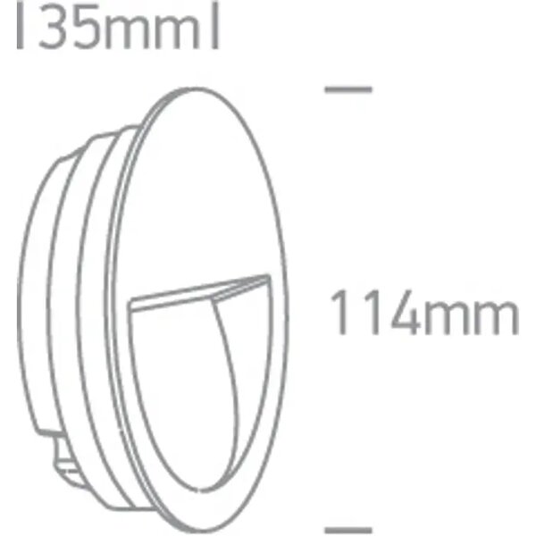 VANJSKA UGRADBENA ZIDNA LED SVJETILJKA 3W CCT IP65 300lm DARK LIGHT ANTRACIT DM68068/AN/V