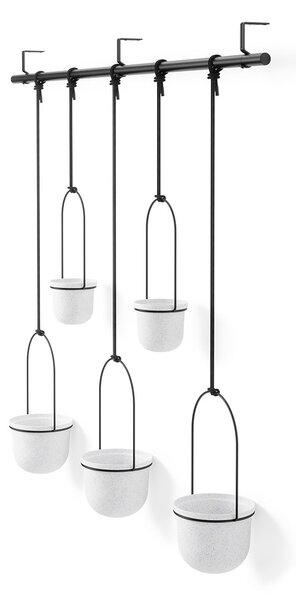 Umbra Komplet stenskih cvetličnih loncev Umbra 2 x O 10 cm / 3 x O15 cm
