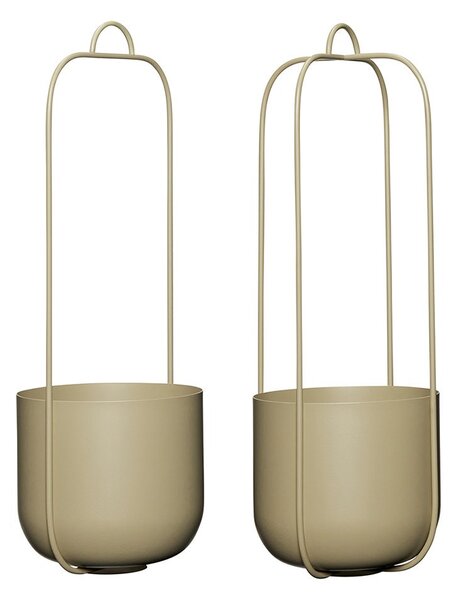 Hübsch Komplet stenskih cvetličnih loncev Hübsch 16 x 44 cm 2-pack