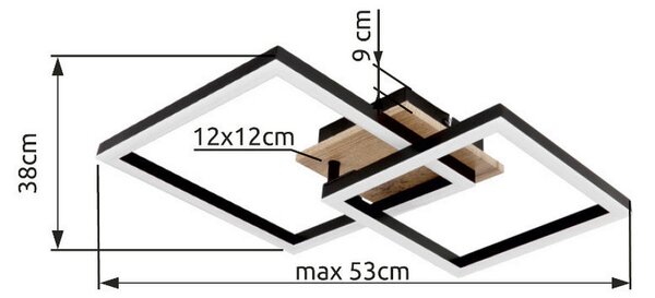 STROPNA LED-SVETILKA BOSSY 1200 lm 3000 K 230 V
