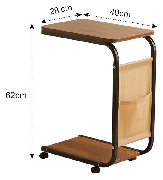 Deskcart™ Premična Kavna Mizica V Obliki črke C