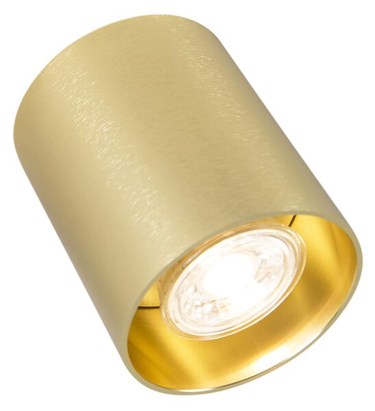 Dizajnerska stropna svetilka zlata GU10 50mm - Tubo
